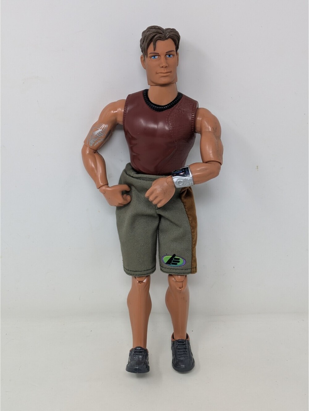 Vintage 1998 Mattel Max Steel GI JOE Male Articulated 12" Action Figure Doll